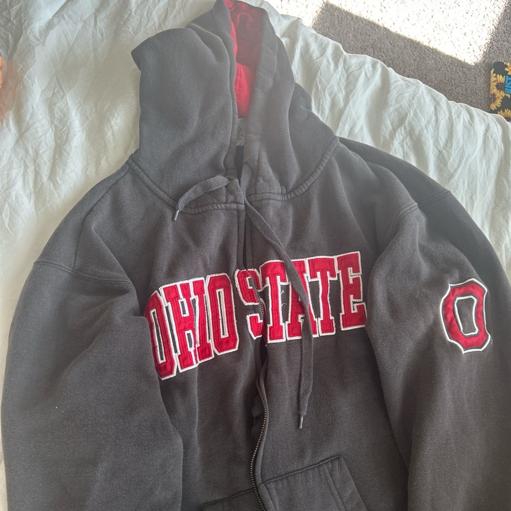 ohio state zip up comfy hoodie
